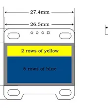 0,96 дюймовый oled-модуль 12864 128x64 желтый синий Ssd1306 драйвер I2c последовательный самосветящийся дисплей для Arduino Raspberry Pi