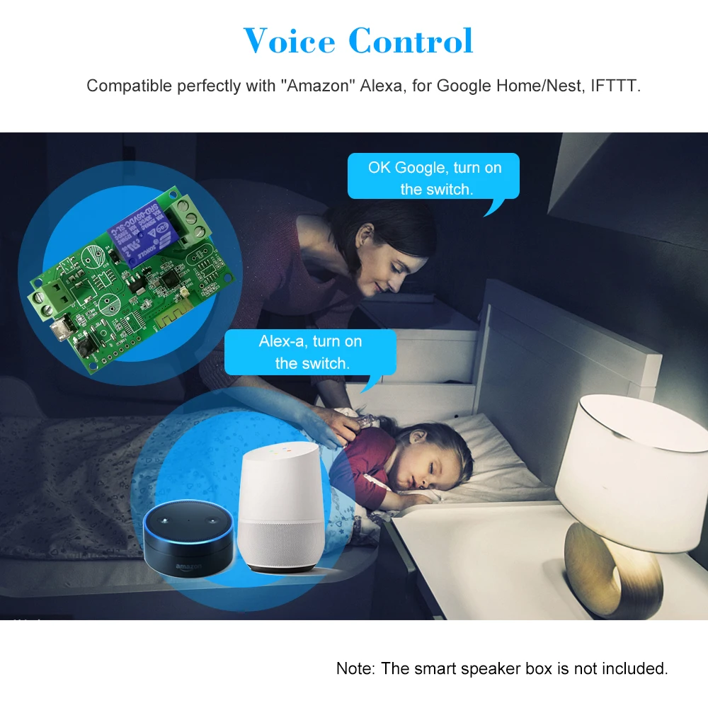 5 V/12 V/220 V пульт дистанционного управления приложение голосовой пульт дистанционного управления для Alexa Google Home Nest Wifi переключатель беспроводной релейный модуль