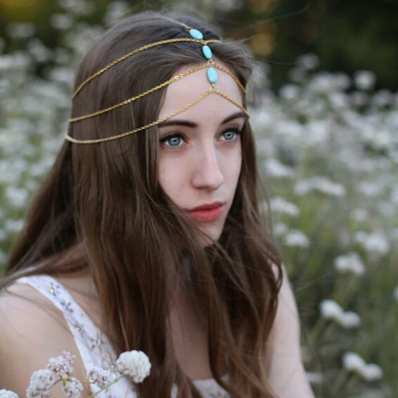 Fashion Multilayer Tassel Chain Headband Hair Accessories Head Chain