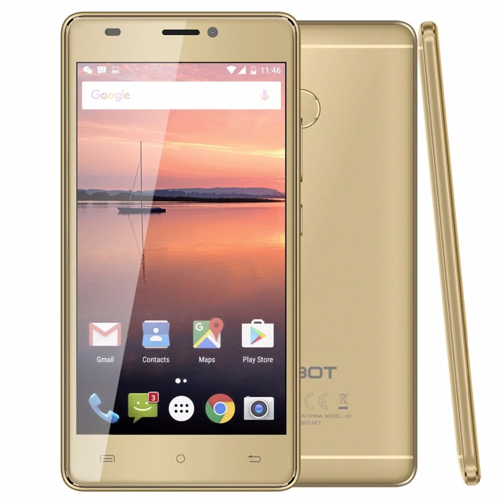 Original Cubot H3 MT6737 Quad Core Android 7 0 Fingerprint cellphone 6000 mAh battery 5 0