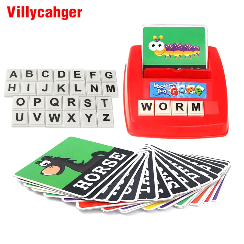

Alphabet Letters Figure Spelling Games Cards English Word Puzzle Children's Educational Literacy Fun Early Learning Toys