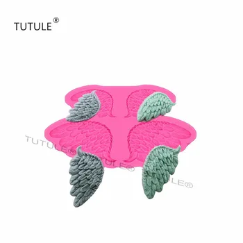 

Gadgets Wings Feather Molds Angel Wings by Food Safety Silicone Molds Chocolate Crafts Polymer Molds