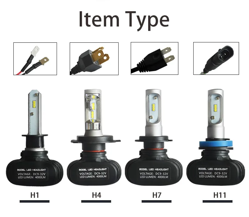Одна пара H11 H8 H9 H4 H1 Led H7 Автомобильные фары лампы 50 Вт 8000LM 6500 K Автомобильные светодиодные лампы для автомобильных фар Фары противотуманные фары замена лампы 12 V