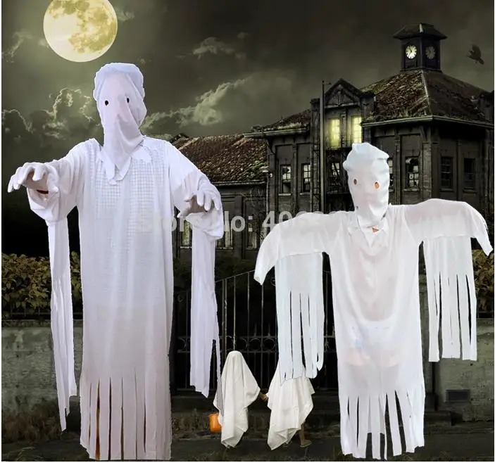 Free shipping,adult and children  halloween zombies mummy costume with mask and gloves  white ghost costume