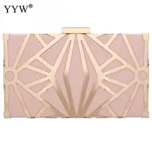 Сумка-муфта из сплава цинка элегантная Геометрическая Свадебная сумка для женщин вечерняя сумка женская новая модная сумка на плечо с цепочкой клатч
