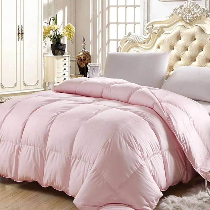 Twin Queen Full King Size Pink Color 50 Goose Down Comforter 100