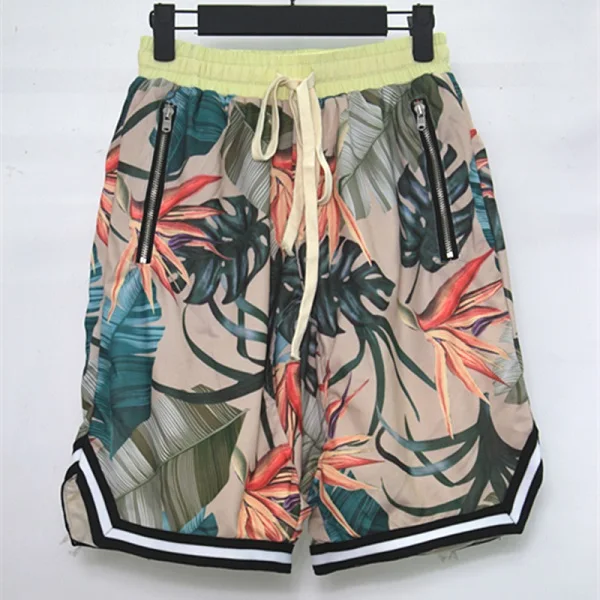 QoolXCWear модные новые шорты мужские хип-хоп Уличная одежда модная одежда Мужские размеры шорты мужские Размеры цветочный дизайн - Цвет: picture color