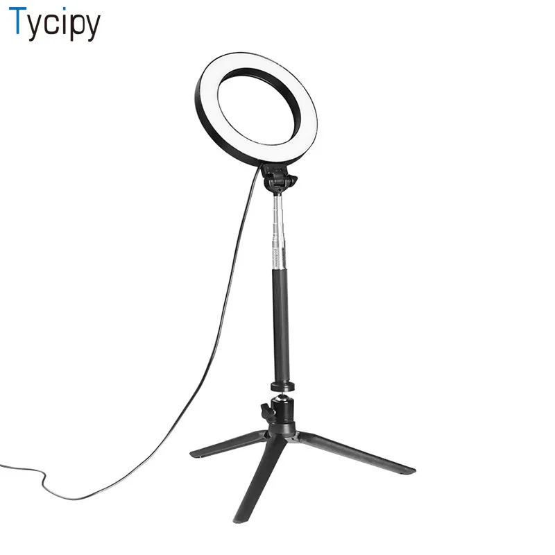 Tycipy Ring Light LED Photography Selfie Light Photo Camera Video Table