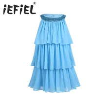 IEFiEL/шифоновое многослойное платье с цветочным рисунком для девочек-подростков; праздничное платье принцессы на свадьбу; платье подружки невесты; праздничное бальное платье; торжественное платье