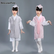 2019 new children ancient costume hanfu traditional chinese folk dance tang dynasty qing ming opera dance costumes dress cosplay 2018 autumn kids chinese princess costume traditional dance costumes girls floral children folk ancient hanfu tang dynasty dress