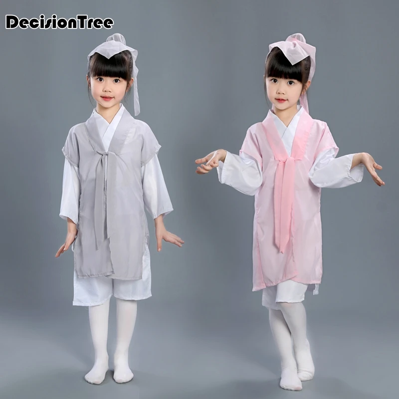 

Children Ancient Costume Cosplay Hanfu Suit Traditional Chinese Folk Dance Tang Dynasty Qing Ming Dance Performance Costumes