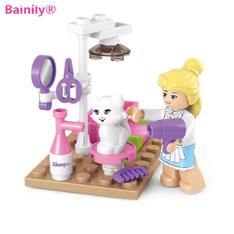 Give small board Small particles font b lepin b font Friends Model Building Doll Minifigures Bricks