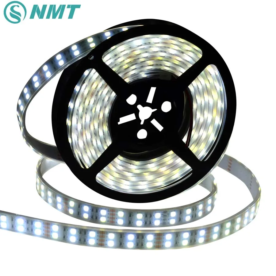 5m DC12V LED قطاع 5050 120 المصابيح/m مزدوجة إضاءة ليد صف غير للماء ...