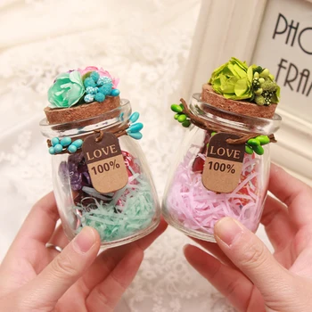 

10PCS Glass mori wedding box creative wedding box wedding sugar milk pudding bottle free shipping