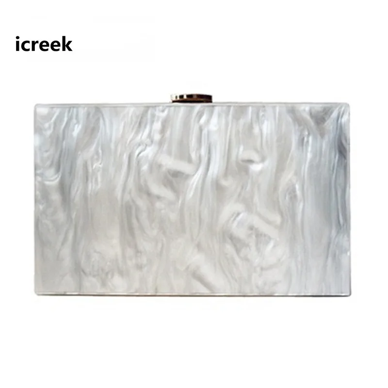 

2019Stylish new designer solid handbag casual pure white evening bag pearly clutch purse party prom wedding mini bare color bags