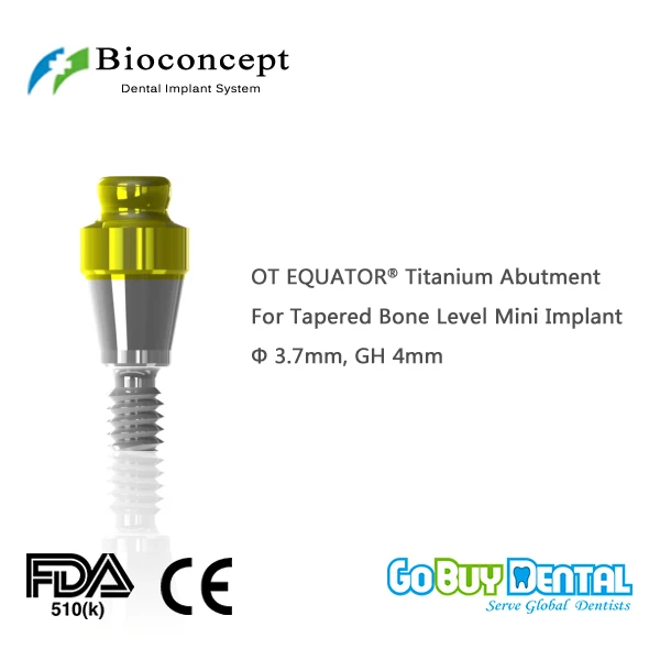 OT экватор Титан абатмент для Osstem TSIII и Hiossen ETIII мини-имплантатов, D3.7mm, GH 4 мм