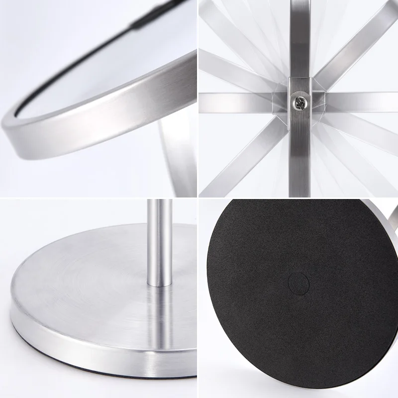 7 Inch 3X Magnification Makeup Mirror Dual Side Round Shape Circular Rotating Desk Stand Mirror Make Up Cosmetic Mirrors Tools