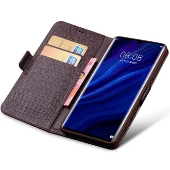 

New Luxury Huawei P30 Genuine Crocodile Leather Phone Cases New Fashion Phone Bags For Huawei P30 PRO Flip case