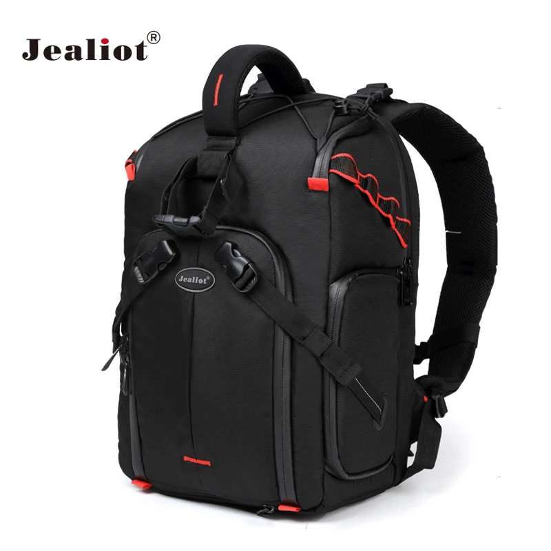 

Jealiot Dslr Camera Bag Laptop Backpack Waterproof Shoulder Digital Camera Lens Photograph Luggage Bag Case for Canon 200D Nikon