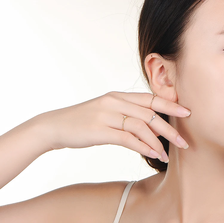 18k Pure Gold Rings Noble Diamond 750Solid Female Exquisite Elegant Precious Fine Jewelry Beautiful Women Ring