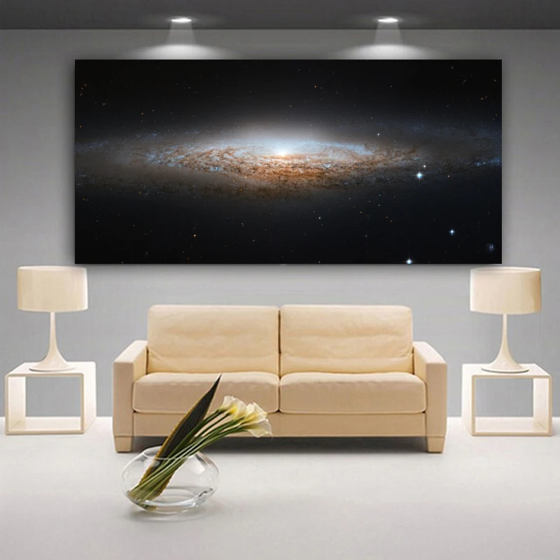 

RELIABLI ART Canvas Painting Space And Stars Posters And Prints Modern Decorative Painting Wall Pictures For Living Room