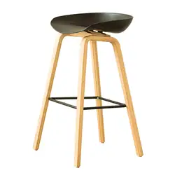 Простой стиль, твердый деревянный барный стул, многофункциональный обеденный табурет с подставкой для ног, домашний балкон, стул для