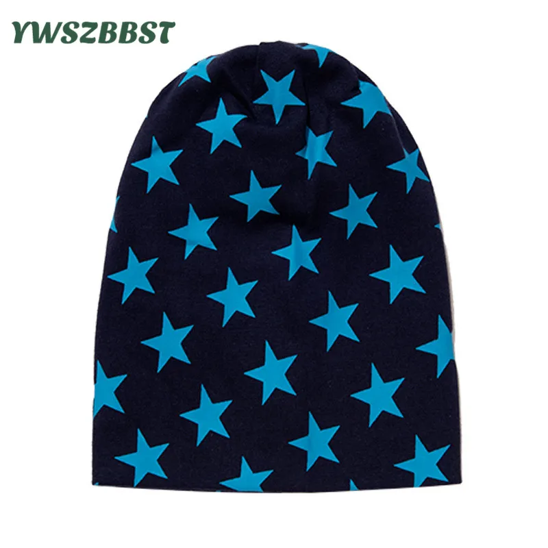 

0-4 years Autumn Baby Hex Cap Street Dance Star Print Beanie Cap for Boys Girls Knitted Baby Cap Winter Warm Children Hat