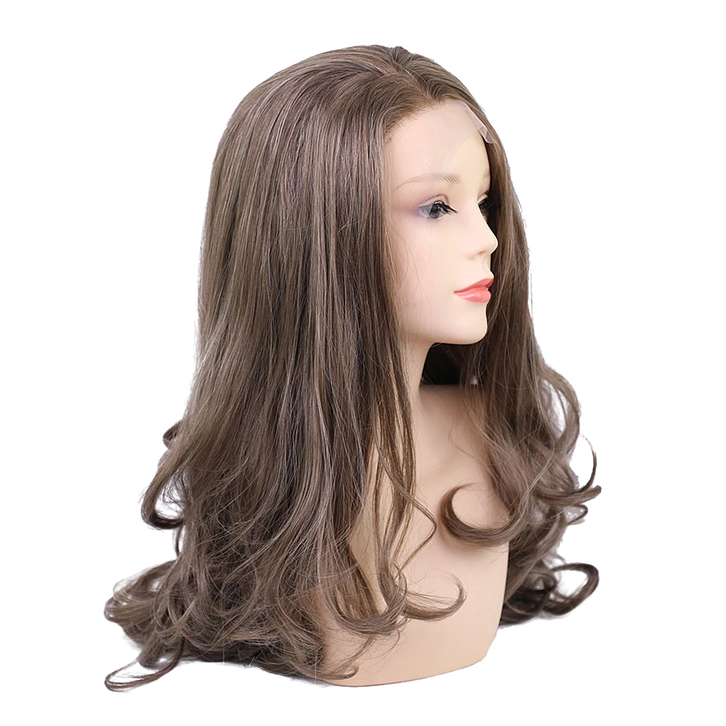 

Women Heat Resistant Long Curly Wig Hairpieces Synthetic Cosplay Wig Lace Front Wig 60 cm 29inch