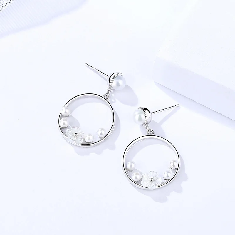3 silver earrings for women