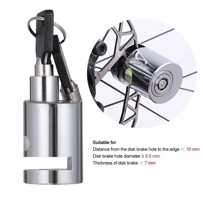 Bicycle Lock Anti-theft Disk Brake Rotor Lock Safety for Scooter Bike Lock Bicycle Motorcycle 5