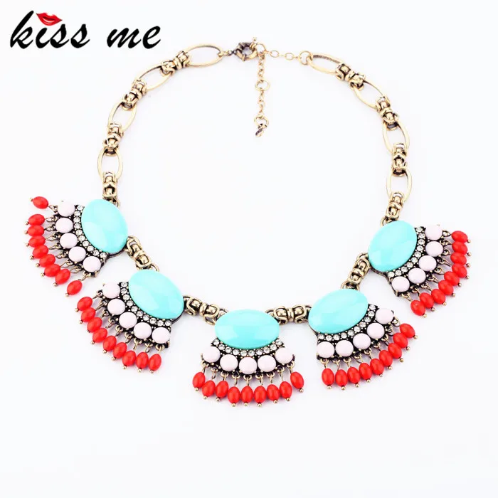 

Fashion Accessories Fan-shaped Design Bohemia Jewelry Vintage Short Necklace Factory Wholesale Fashion Bijoux for Women