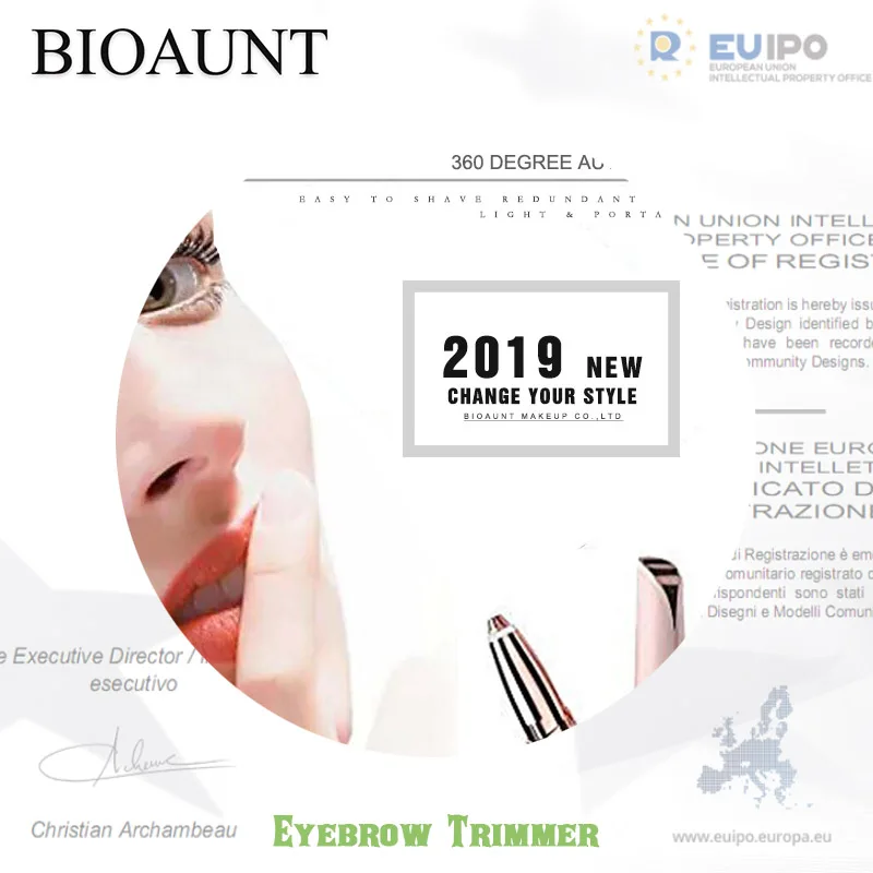 

BIOAUNT 1pc Electric Eyebrow Trimmer Makeup Painless Eye Brow Epilator Mini Shaver Razors Portable Facial Hair Remover for Women