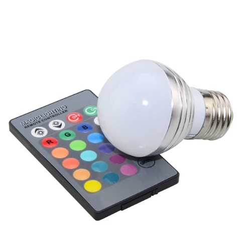 Светодиодная лампа AmmToo RGB E27 E14 3 Вт светодиодная точечное освещение 16 цветов