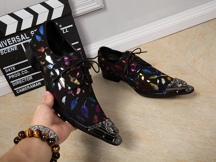 

Oxfords Lace-Up Elevator leather fashion pointed toe high-heeled leather male for Crocodile male shoes leather casual commercial