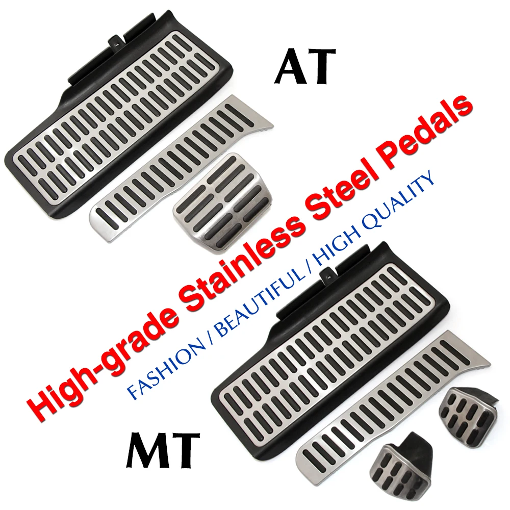 

Auto Stainless Steel Car Fuel Gas Pedal Pads Foot Rest Pedals Covers for Volkswagen vw Beetle New Jetta MK6 VI LHD Car Styling