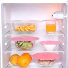 4 шт., для пищевых продуктов силиконовая Крышка герметичная микроволновая фруктовая Крышка для емкостей кухонный инструмент 9.44in/7.87in/5.51in/4.33in домашняя кухонная для хранения