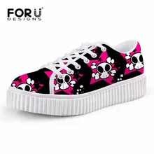 FORUDESIGNS/Красивый Череп; Женская Осенняя обувь, увеличивающая рост; модная повседневная женская обувь на платформе со шнуровкой