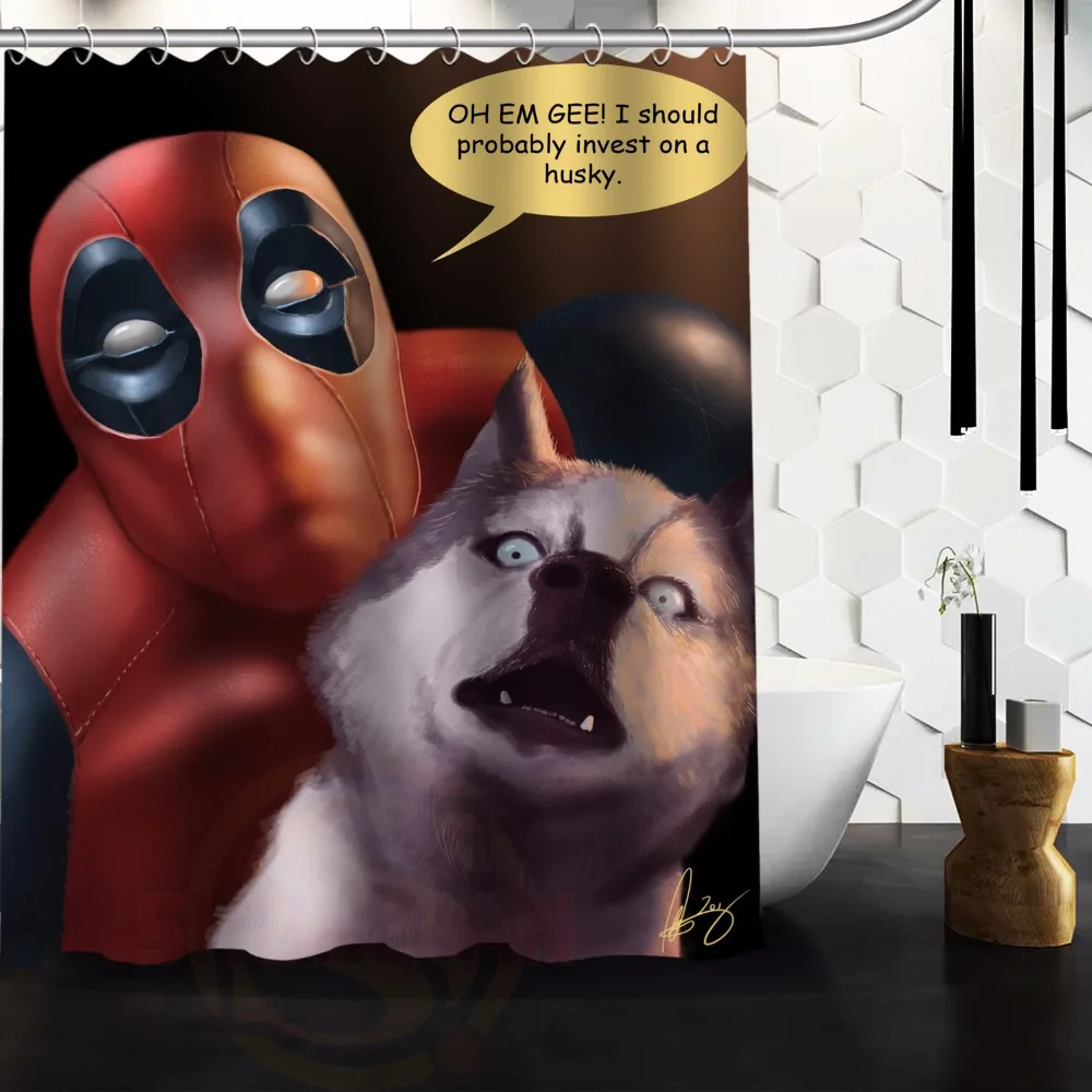 H + P #12 Горячей Продажи deadpool Специальный водонепроницаемый Занавески Для Душа