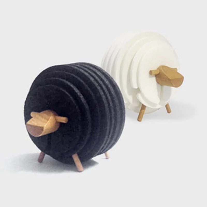 Creative-Sheep-Shape-Cup-Mat-Anti-Slip-Drink-Coasters-Insulated-Round-Felt-Japan-Style-Creative