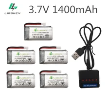 Вторая версия Limskey 1400mAh 3,7 V LiPo аккумулятор для SYMA X5SC X5SW X5HW X5HC X5UW аккумулятор с зарядным устройством Радиоуправляемый Дрон 3,7 V 1400 mah