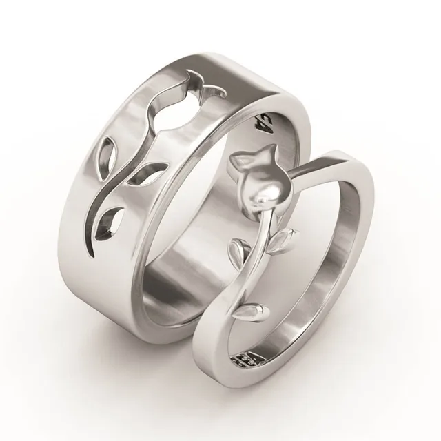 Evbea His And Hers Wedding Ring Sets Antique Engraved White Gold Evbea His And Hers Wedding Ring Sets Antique Engraved White Gold Flower Mother Daughter Rings