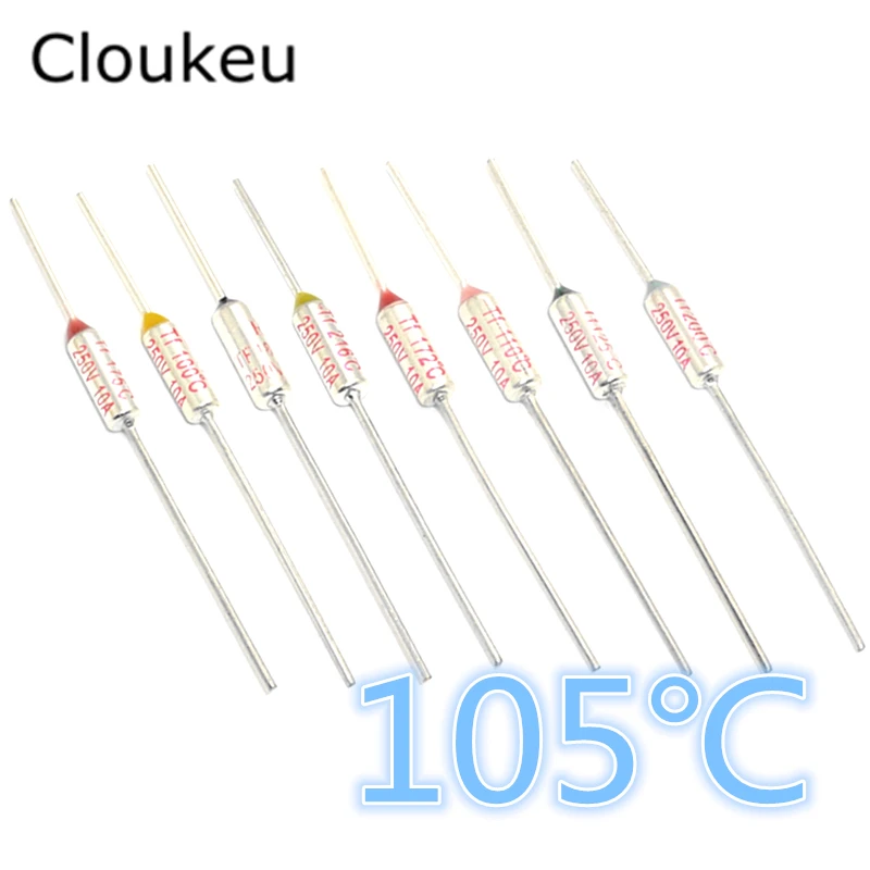 

10Pcs RY Tf 105C 250V10A/15A Metal temperature fuse 105 Centigrade