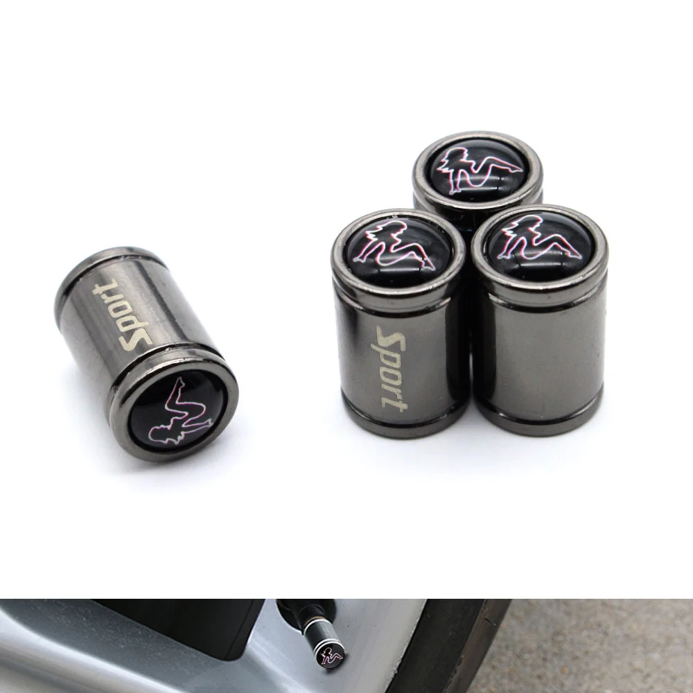 4 Pcs/Set Copper Chrome Tire Valve Stem Cap Tire Wheel Stem Air Valve Caps for Auto Carsin