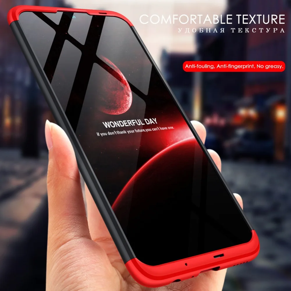 3 In 1 Original Case for Huawei Honor 10 lite Matte Hard PC 360 Full Protection Back Cover Coque |