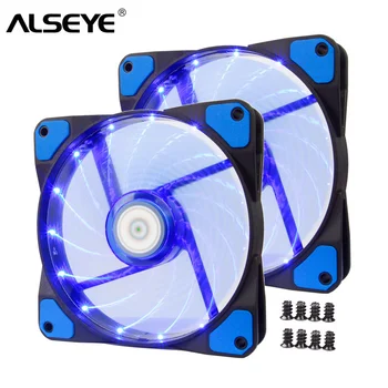 

ALSEYE PC Cooling Fan 120mm Cooler Altra Quiet 3/4pin LED Case Fan for Computer 1300RPM 12v Fans