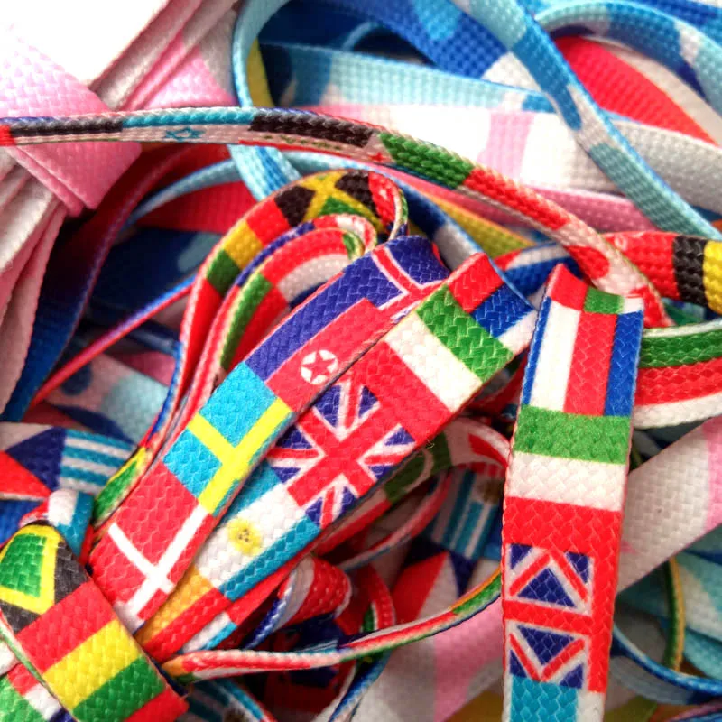 50 Pairs New Fashion Laces Printing Rainbow Flat Gradient Men Women Sports Canvas Shoes Colorful Laces Shoelaces Lace Up Sneaker