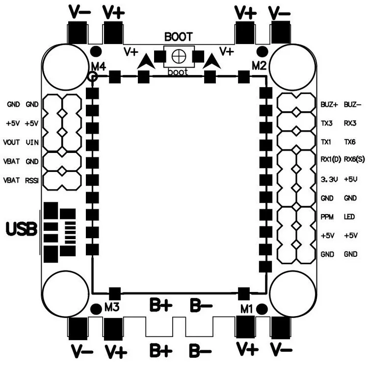 F4 F4 управление полетом F4 PDB STM32 интегрированный OSD 5V BEC Контроллер полета для Марсианская рептилия II 220 мм QAV-X 214 Дрон