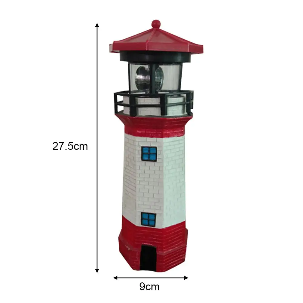 Светодиодный Солнечный Свет Маяка вращающийся солнечный светильник Маяк трековой лампы украшения