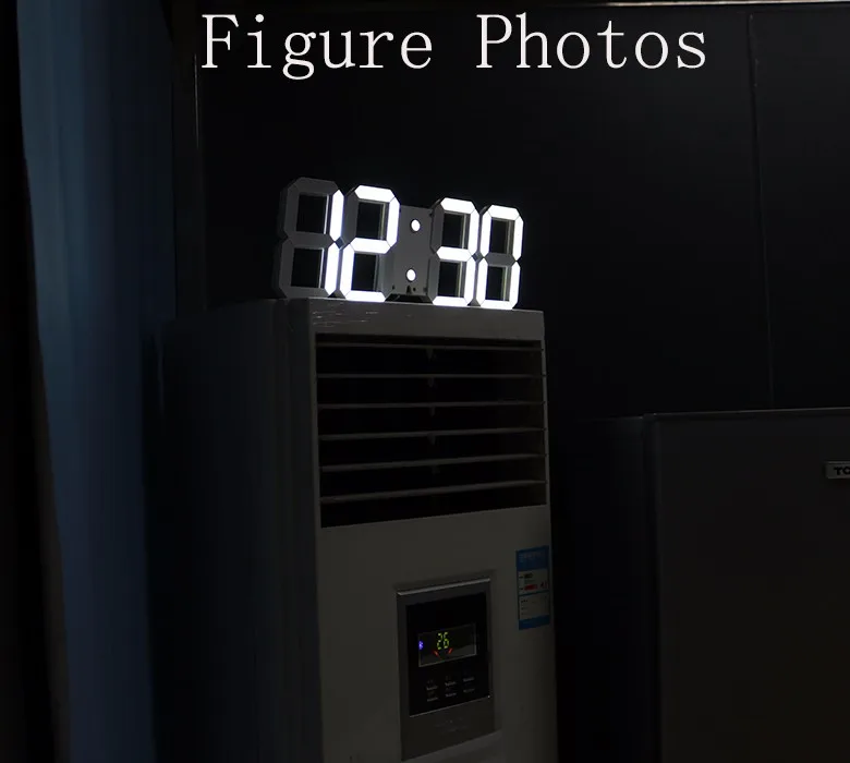 Promotion! Large Led Wall Clock Home Design Show Time Temperature On The Wall In The Living Room Digital Clock for Home Decor (18)