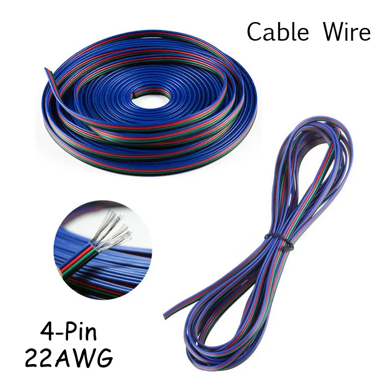 4-контактный провод удлинительного кабеля 22AWG лампа 3528 разъем оптовая продажа 5050